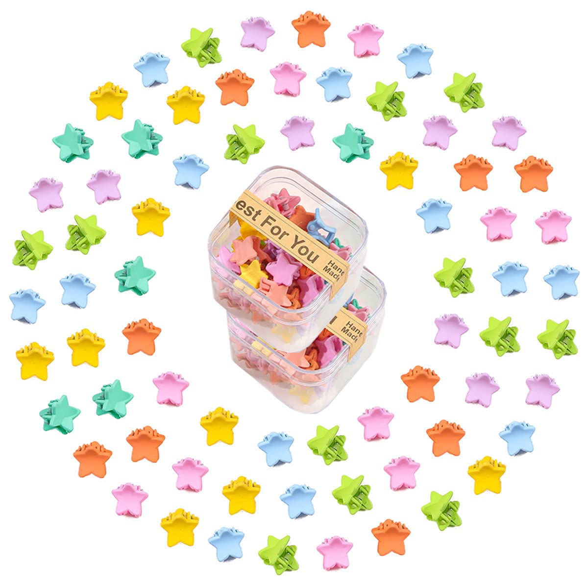 100 Pcs Small Hair Claw Clips for Colorful Flower Mini Acrylic Hair Clips Clamps Accessories for Women Girls Teens Kids Barrettes Decor