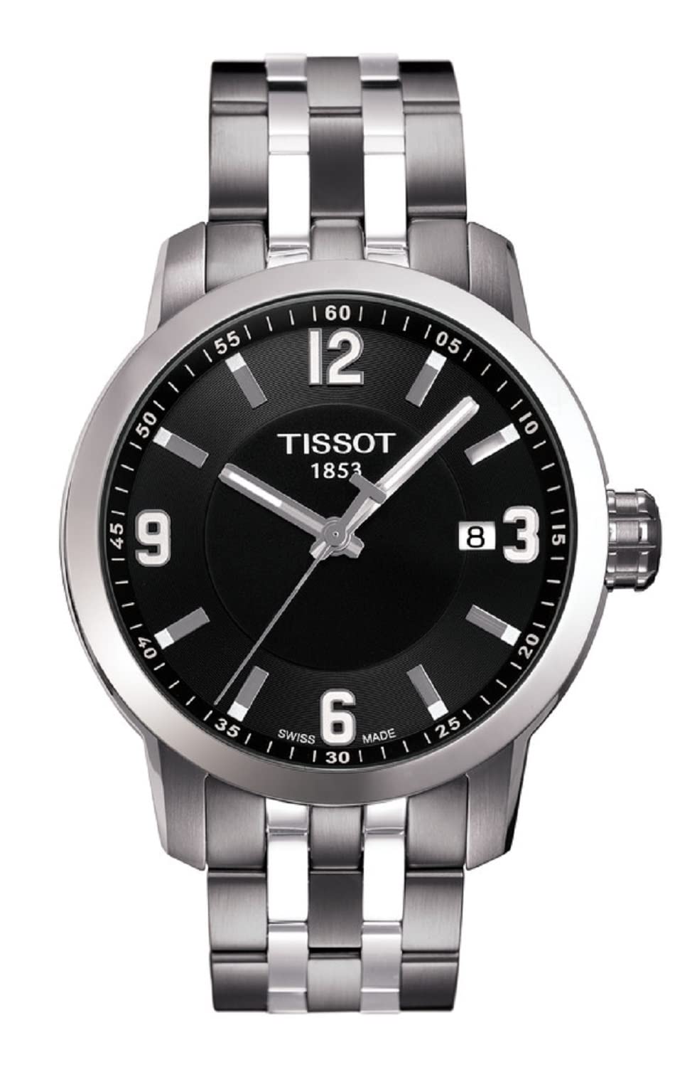 Tissot Men's Analogue Quartz Watch with Stainless Steel Plated Strap T055.410.11.057.00