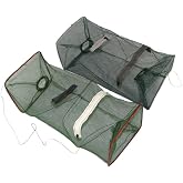 FASPLORE 2 Pcs Collapsible Minnow Trap Fishing Bait Trap Nets