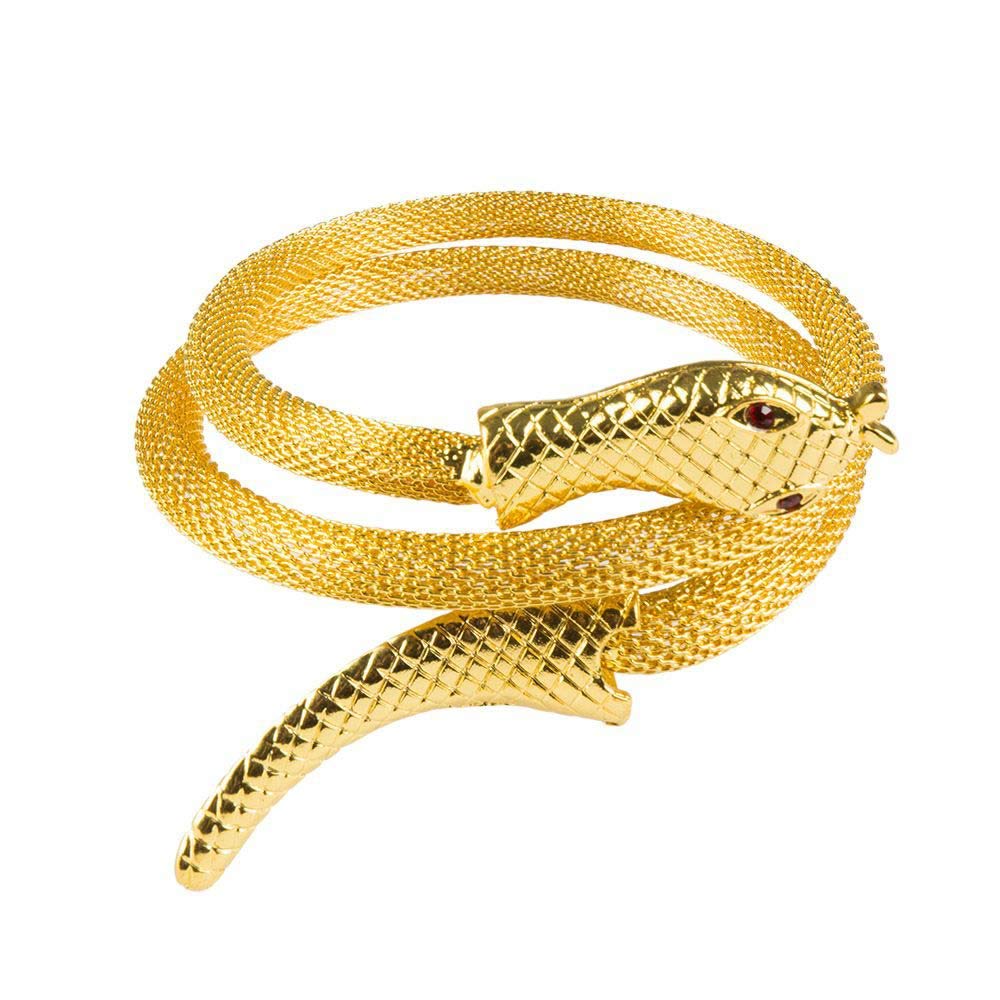 Boland Egyptian Serpent Bracelet – Gold Snake Coil Arm Bracelet for Adults – Elegant Accessory for Egyptian Costumes, Cleopatra Outfits, Cosplay & Historical Themed Parties