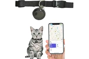 Mini Pet Tracker Waterproof Dog Cat GPS Tracker Portable Adjustable Pet Collar Trackers No Extra Fees No Charging for iOS & A