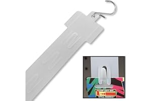 STORE FIXTURES DIRECT Clip Strip® Brand, 21.3" L Plastic Hanging Merchandise Strip Display for 12 Items with S Hooks, 100 Pack