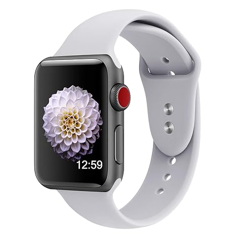 YOUKESI für Apple Watch Armband 38mm 40mm 42mm 44mm, Soft Silikon Sport Ersatz Uhrenarmbänder für iWatch Series 4/3/2/1,Nike+