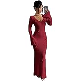 SISKIN Maxi Slimming Fitted Sweater Dress Long Sleeve Ribbed Bodycon Knit Winter Baby Shower Dress