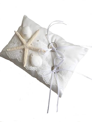 Amazon Co Jp 海の星のリングピロー 天然の貝がらスターフィシュ イタリア製サテン ホビー