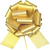 12" Large Gold Gift Bow,1pcs Glitter Big Gift Bow Big Bow for Bike Bow for Present Bow for Large appliances,Bikes,Table Decorations and Party Events Decoration (Large Glitter - Gold)