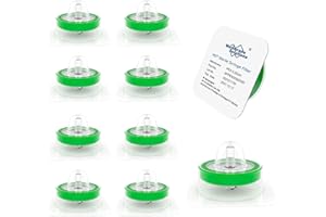 Membrane Solutions 10 Pack Syringe Filter Sterile PES Hydrophilic Filtration 0.22um Pore Size, 33mm Membrane Diameter Sterile PES Membrane Individually Packed