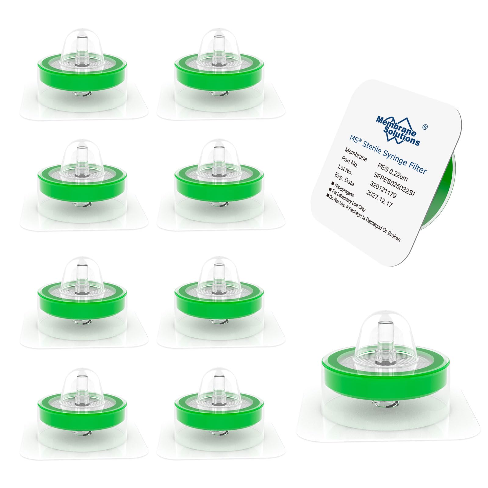 Membrane Solutions 10 Pack Syringe Filter Sterile