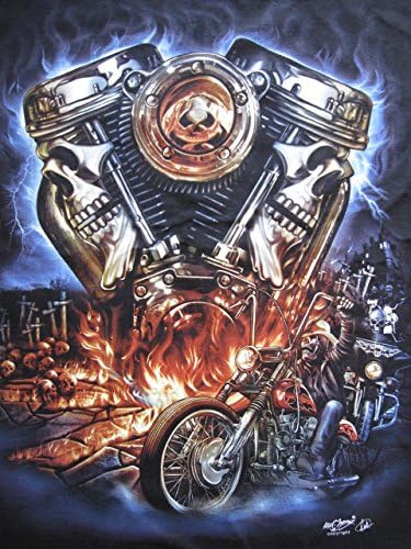 Amazon バイカー ド派手 スカル ドクロ セクシー 長袖 Tシャツ T 350gc Lg Tシャツ カットソー 通販