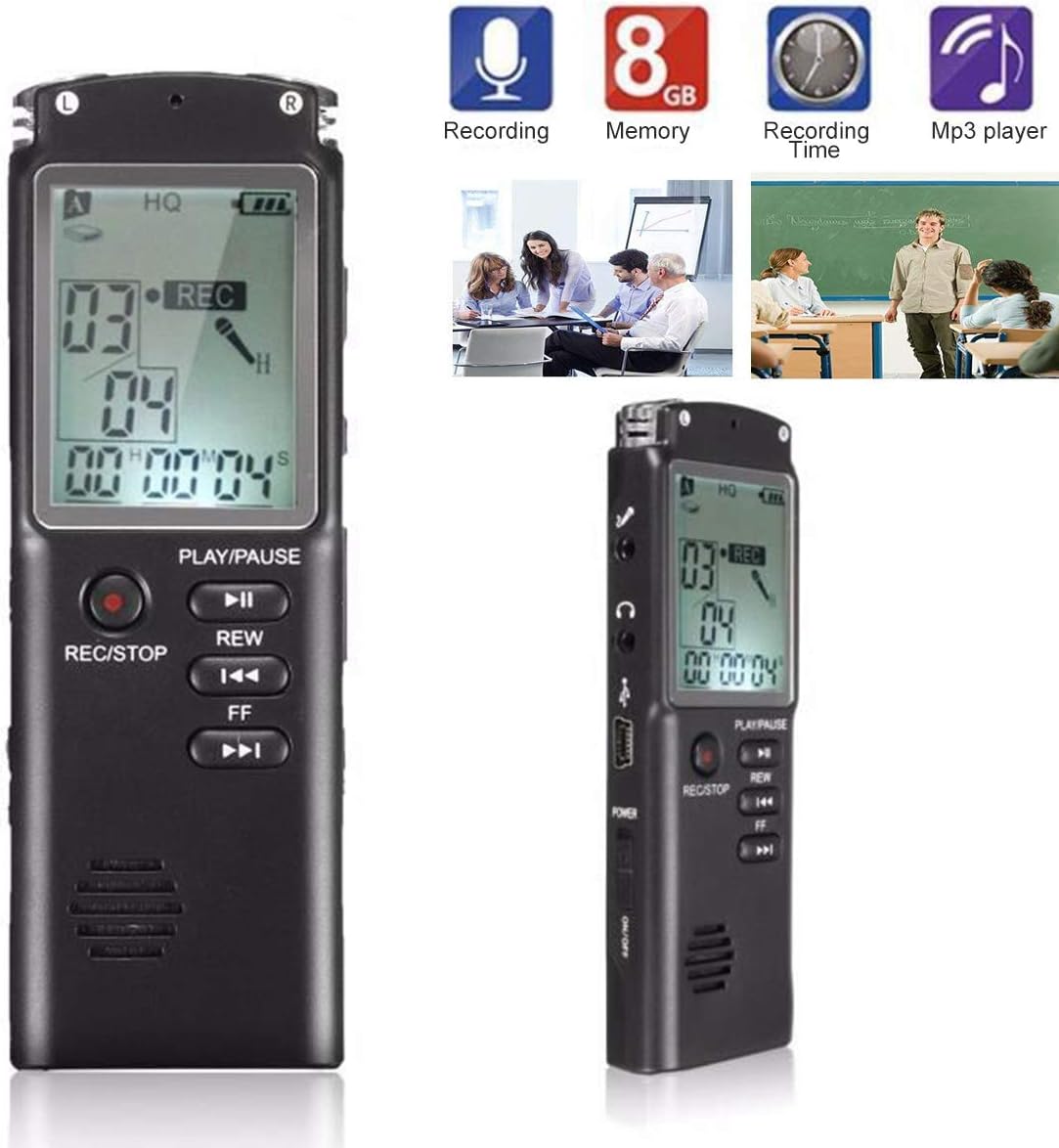 Portable Digital Voice Recorder,Lychee USB 1536Kbps 8GB Amazon.co.uk