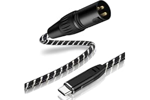 NCGGY USB C to XLR Cable,6.6 FT XLR Male to USB C Converter Adapter,USB Type C to XLR Male Output Stereo Cable for Amplifier, Speaker, Mixer Console, etc（No Audio Recording Support）