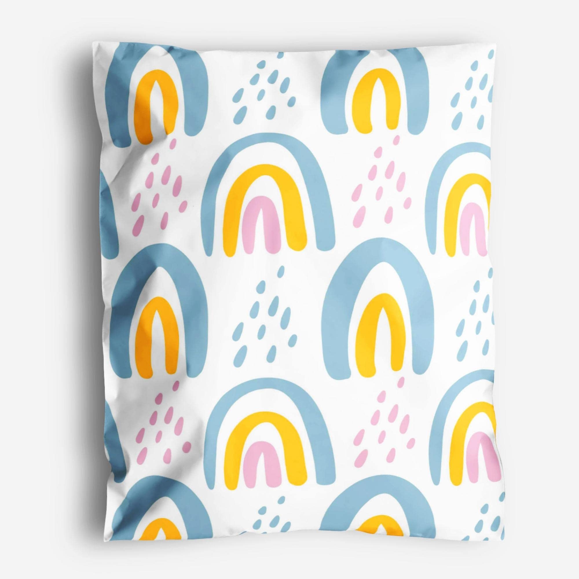 14x19 Poly Mailers – Boho Rainbow Design – Waterproof, Tear-Resistant Shipping Bags with Adhesive Seal – 100 Pack – Package Mint Image