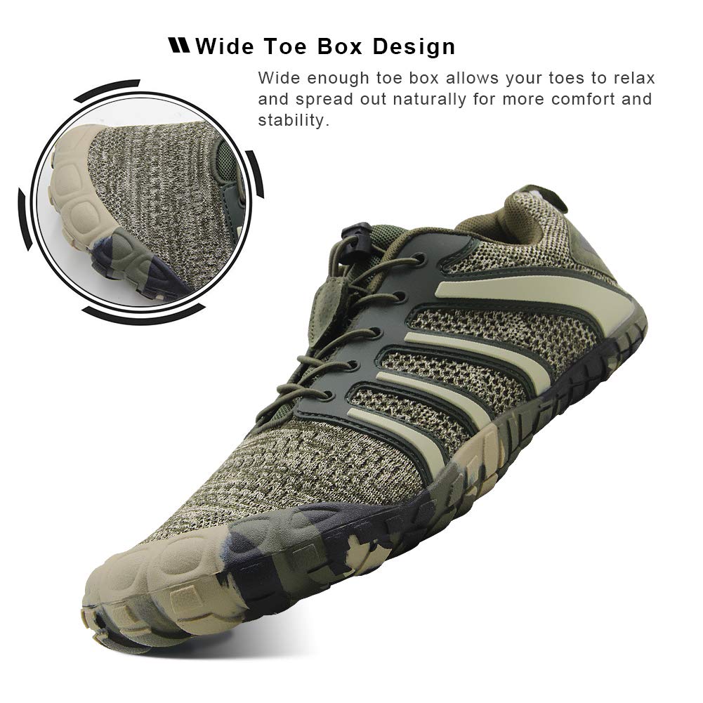 Oranginer Men's Barefoot Shoes - Big Toe Box - Minimalist Cross Training Shoes for Men