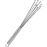 Restaurantware 12.5 in Stainless Steel Ball Whisk - 24 Pack - German Standard Egg Beater with Ergonomic Handle, Dishwasher Safe - Manual Mixer Cooking Whisk for Baking, Stirring, Sauces, Beating