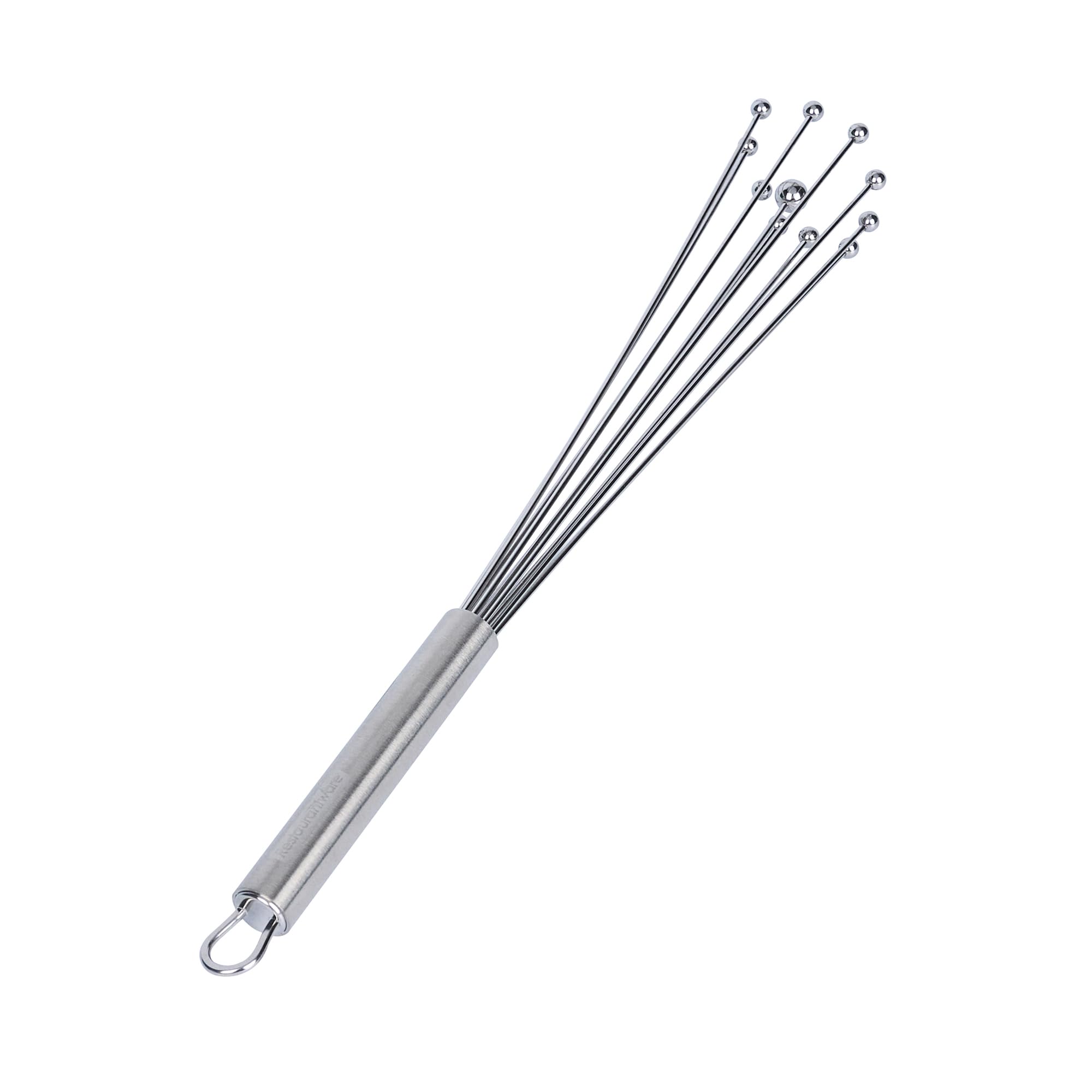 Restaurantware 12.5 in Stainless Steel Ball Whisk – 24 Pack – German Standard Egg Beater with Ergonomic Handle, Dishwasher Safe – Manual Mixer Cooking Whisk for Baking, Stirring, Sauces, Beating