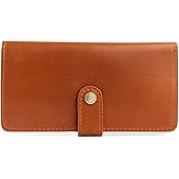 Portland Leather Goods Women's Bifold Wallet – Slim Design with Secure Snap, 8 Card Slots & Interior Zipper Pocket – Honey