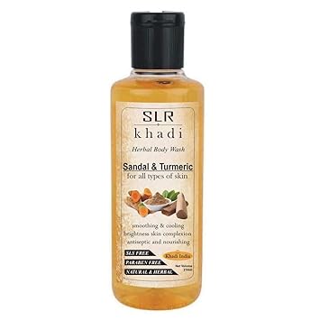 SLR Khadi Sandal & Turmeric SLS-Paraben free Ayurvedic Body Wash -210 ml