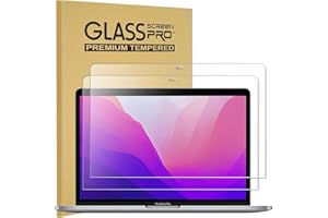 KEANBOLL 2-Pack MacBook Pro 13 Tempered Glass Screen Protector for MacBook Pro 13 inch (2016-2022 / M1, M2),MacBook Air 13 inch (2021-2018 / M1) Bubble Free & Ultra Clear & Automatic Adsorption