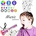 Kids Microphone Karaoke Microphone Wireless Bluetooth Speaker Machine Music Play Sing Record with Color Changing LED Light Support TF Card Compatible with PC/iPad/iPhone/Smartphone (Rose)