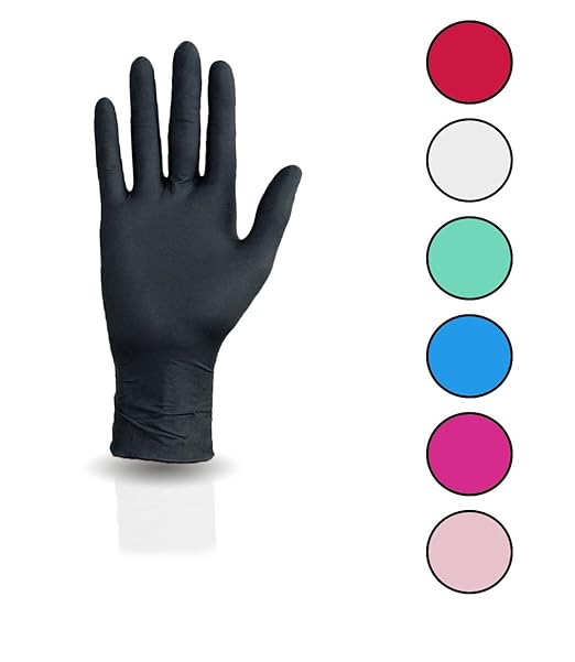 100 Stück Nitril Einweghandschuhe, Einmalhandschuhe puderfreie und unsterile Kochhandschuhe Tätowierhandschuhe Tattoo Handsch