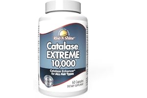EVERYDAY DESIRES MET . . . NATURALLY RISE-N-SHINE RISE-N-SHINE Catalase Extreme Supplement 10,000 with Saw Palmetto, Biotin, Fo-Ti, PABA - Hair Supplements for Strong Hair - 60 Capsules (30-Day Supply)