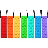 Chew Necklaces for Sensory Kids, Chewy Necklace Bundle for Boys Girls and Adults with Autism, ADHD, SPD, Silicone Chewable Sensory Oral Motor Teether Toys for Biting, Teething Anxiety Needs 7 Pack