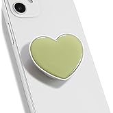 OnTheGrip Cute Solid Macaron Color Heart Shape Collapsible Mobile Phone Grip Stand Holder for Smartphone Tablet Cell Phone Accessory (Ocean Green)