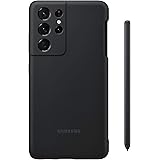 Samsung Galaxy S21 Ultra Silicone Case with S-Pen Bundle - Black (US Version)