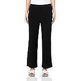 Anne Klein Womens Anne Klein Petite Wide Leg Cropped Jersey Pant