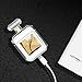 Lastma AirPods Case Perfume Bottle Case Silicone Soft Shockproof AirPods 2 Case Cover with Cute Fur Ball Keychain Strap Design for Girls and Women - Perfume Bottle