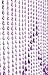 ShopWildThings Beaded Curtain Raindrops Purple Acrylic