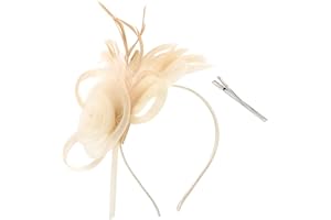 AMCAMI Fascinators Hats with Feather for Women 2025 Derby Hats Small Tea Party Hat with Headband