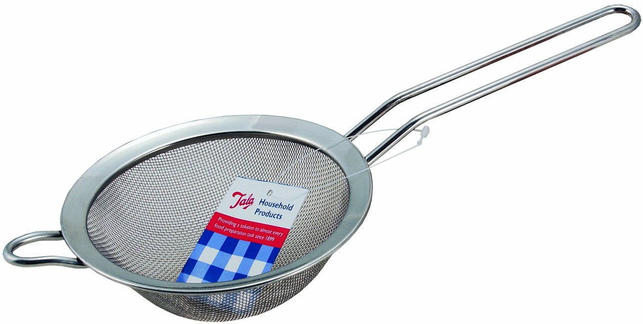 Tala Stainless Steel Strainer, 14cm Diameter with fine Mesh, Perfect for washingand Straining Fruit, Berries Rice and Pulses Beans — image 1