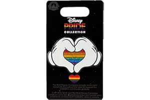 Disney Pin - Rainbow Pride Collection - Glitter Rainbow Heart - Mickey Hands