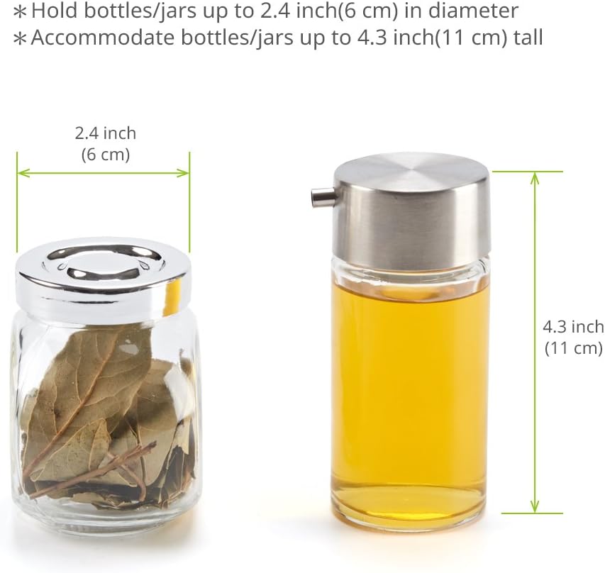 EZOWARE 3-Tier Spice Rack Wall Mounted, Herb Seasoning Jars Bottle