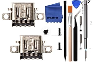 iParto 2 Pack Replacement Type C Port for Nintendo Switch OLED USB C Charging Port Charger Socket Connector Repalcement Repair Kit Accessories for NS OLED