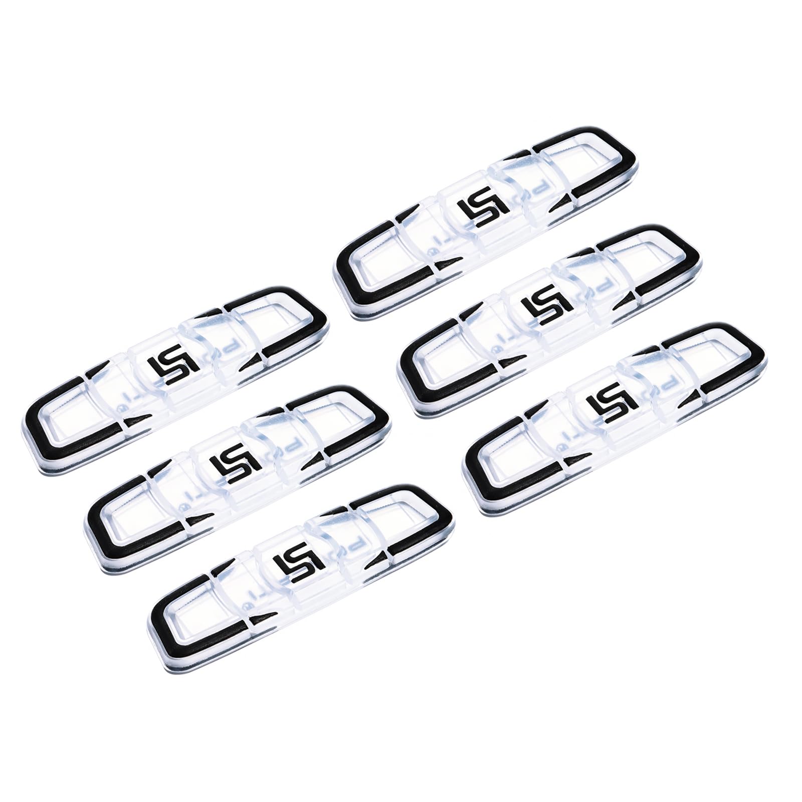 M METERXITY 6 Pack Tennis Racket Vibration Dampener - Shock Absorber, Silicone Racket, Apply to Tennis Racket (6.5cm, Black)