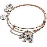 Alex and Ani Elephant Charm Bangle, Two-Tone - 14k Gold Over Sterling Silver, Lucky Jewelry for Women, Adjustable Bracelet, Ideal Gift Jewelry