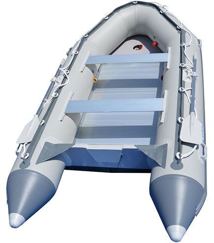 10ft Heavy Duty Inflatable Boat – PVC Raft, Fishing Dinghy, Tender, Dive Rescue (4 Person, 990lb Cap.)