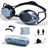 PHELRENA Swimming Goggles, Professional Swim Goggles Anti Fog UV Protection No Leaking for Adult Men Women Kids