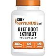 BulkSupplements.com Beet Root Extract Capsules - Beet Root Supplements, Beet Root Pills, Herbal Supplement - Vegan-Friendly, 8000mg Equivalent, 1 Capsule per Serving, 120 Veg Capsules (Pack of 1)