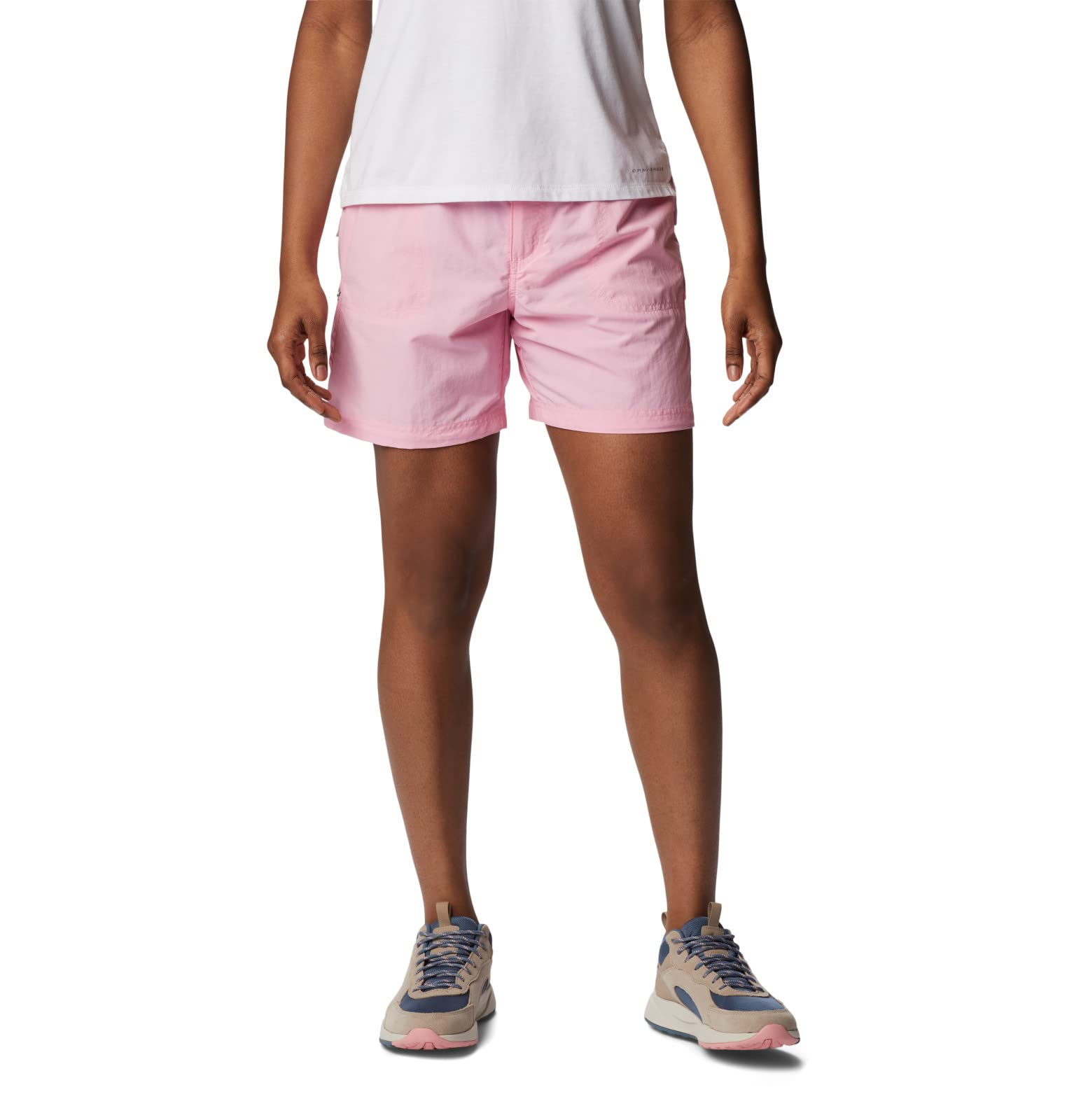 Columbia Women’s Sandy River Cargo Short, Wild Rose, Small