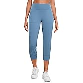 CRZ YOGA Womens Butterluxe High Waist Cropped Joggers 23" - Lounge Workout Leggings Yoga Capris Pants Pockets Buttery Soft