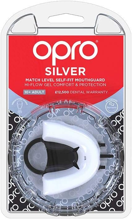 Opro sports bit Self-Fit GEN4 silver unisex black/white