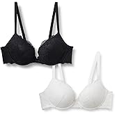Amazon Essentials Women's Stretch Galloon Lace Push Up Wired Bra