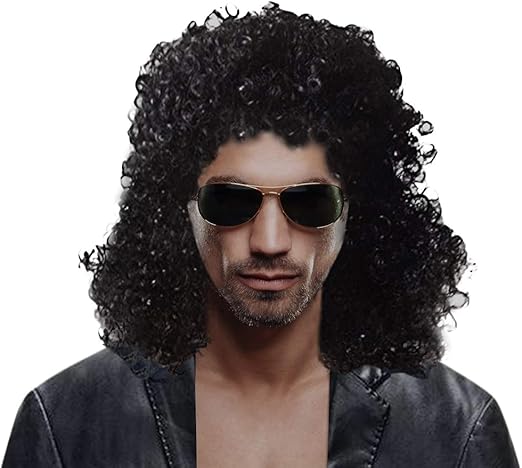 Amazon Com Cexin Men S Rocker Wig 70s 80s Men S Party Fancy Dress