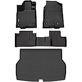 GINOWY- Floor Mats & Cargo Liner for Acura RDX 2016-2018, TPE All Weather Protection Car Mats RDX 2017, Custom for RDX Floor Liners Full Set, Anti-Slip Automotive Trunk Mat Accessories-Black