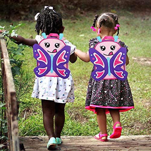 Toddler Backpack with Safety Harness Leash, 9.5" Butterfly Bag