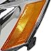 Spec-D Tuning 2LH-ACD03-RS Honda Accord 2/4d Chrome Crystal Headlights Clear Head Lamps