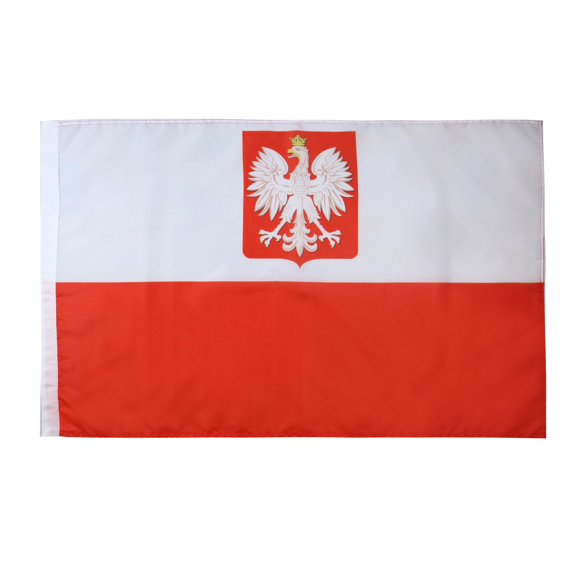 AZ FLAG - Poland with eagle Flag - 2x3 Ft - Polish coat of arms Banner with Sleeve - 100% Polyester - Fade Resistant - Vivid Colors - 2' x 3' Feet - 90x60 Cm